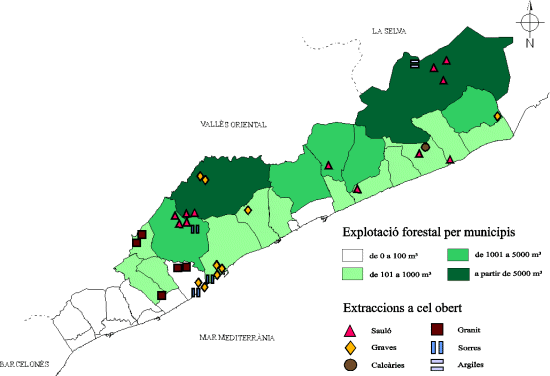 El Maresme: Explotaci� forestal i extraccions a cel obert