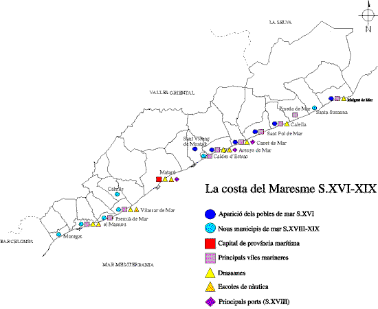 El Maresme: Nous municipis i l'aventura americana
